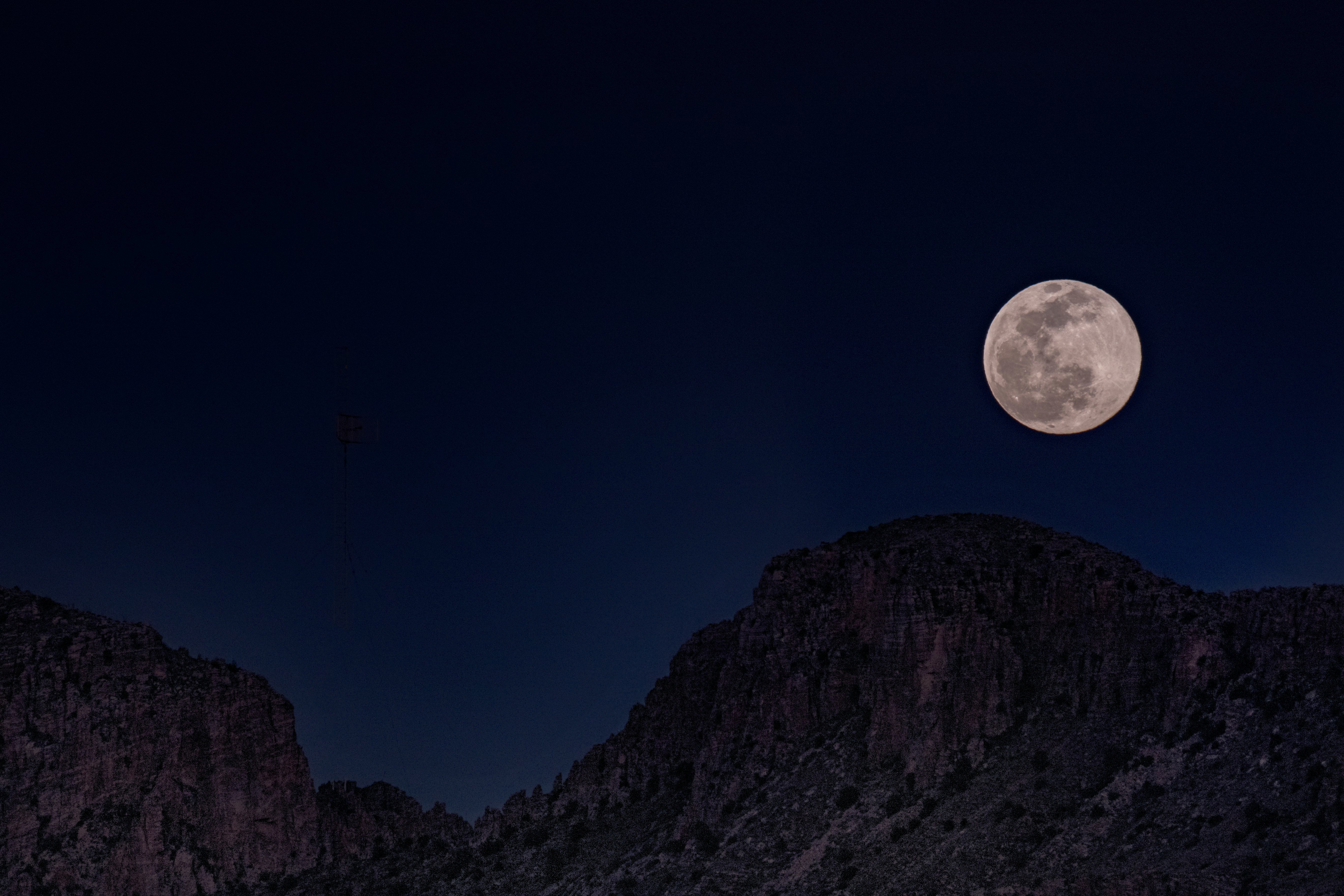 full moon over the mountain